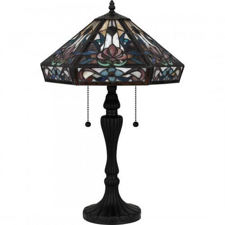 Quoizel TF16142MBK Tiffany Table lamp tiffany 2 lights matte black Table Lamp