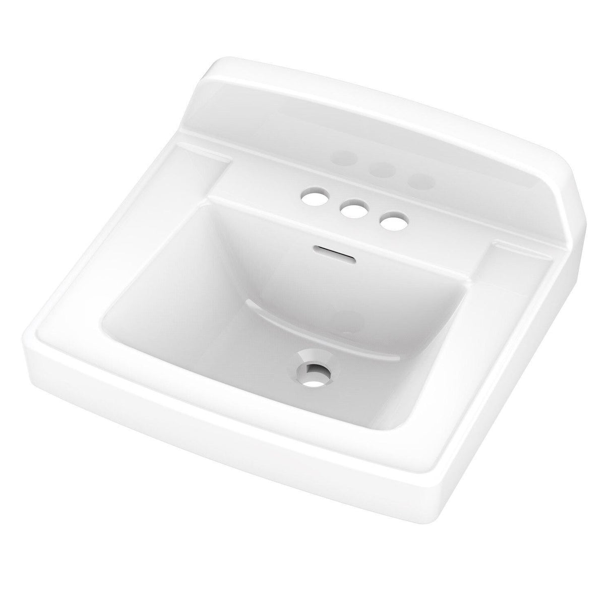 Gerber G0012654 White Monticello II 4" Centers Wall Hung Bathroom Sink