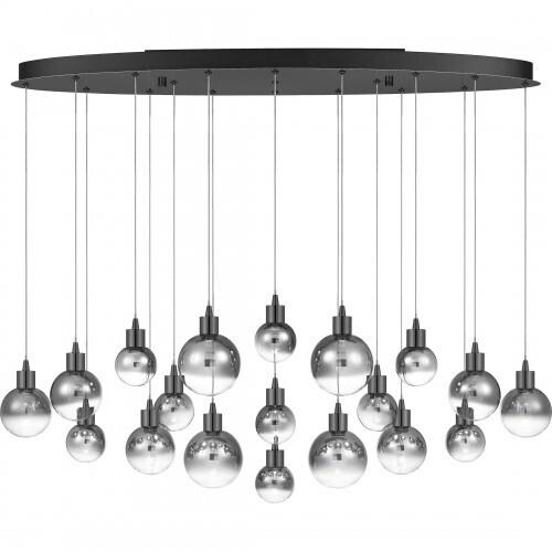 Quoizel PCSH1941BCH Shadow Linear chandelier led light black chrome Island Light