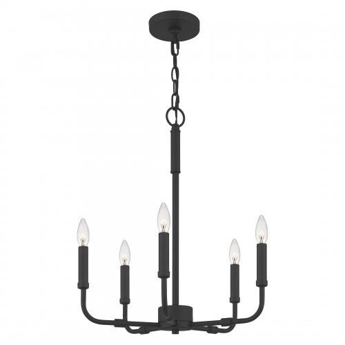 Quoizel ABR5018MBK Abner Chandelier 5 light matte black Chandelier