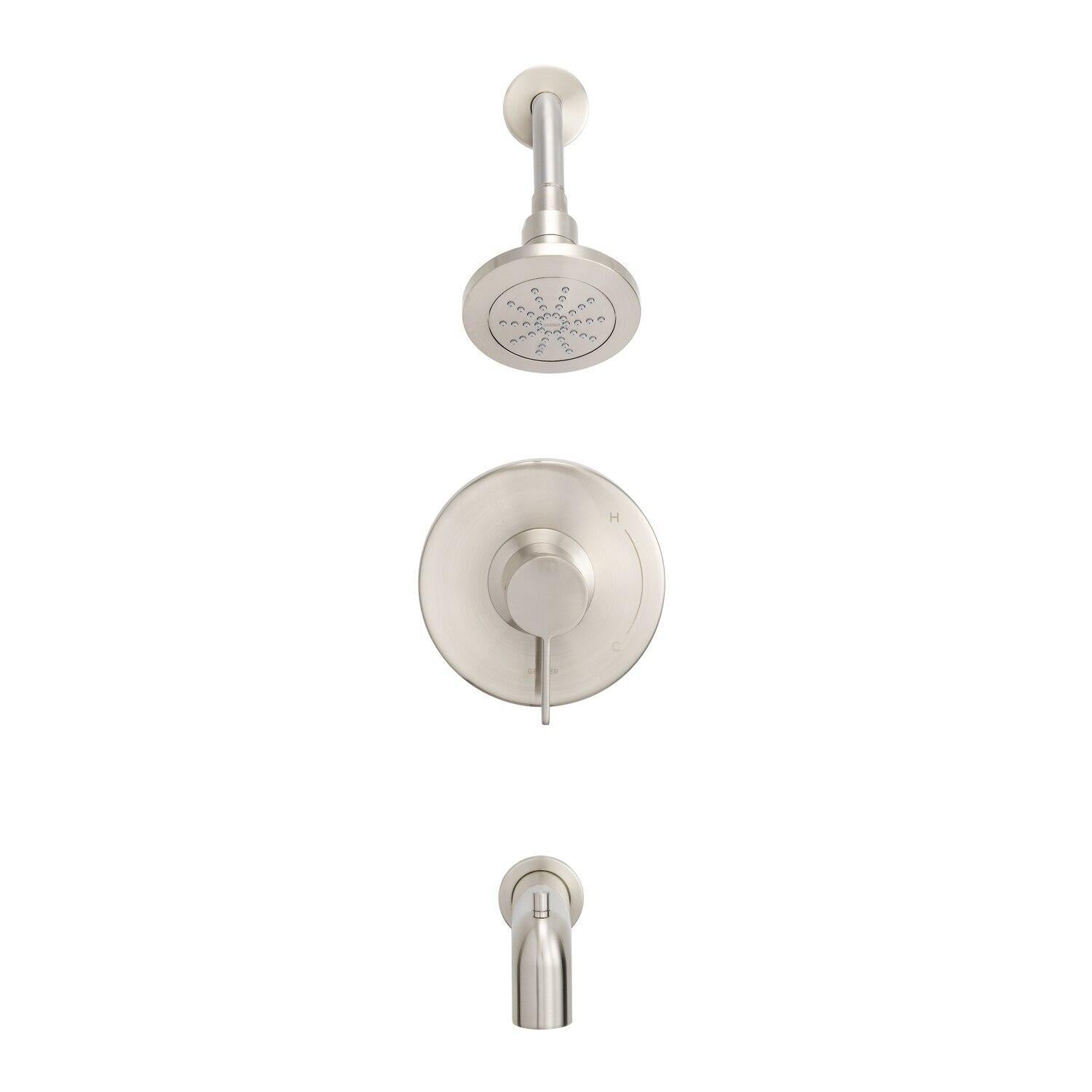 Gerber D511030BNTC Brushed Nickel Amalfi Tub & Shower Trim Kit, 1.75GPM