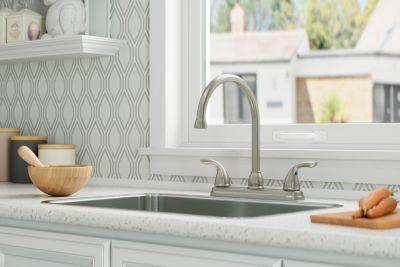 Pfister Brushed Nickel Pfirst Series 2-handle Kitchen Faucet G136-200S