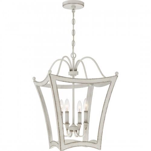 Quoizel SUM5216AWH Summerford Foyer 4 light antique white Pendant