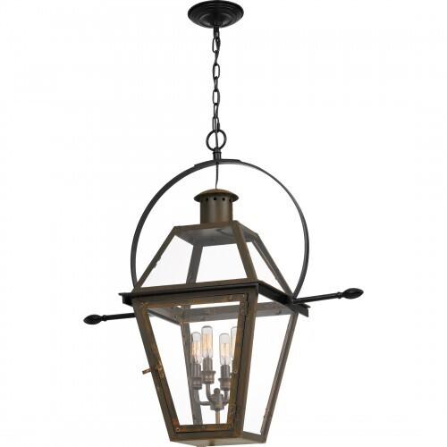 Quoizel RO2814IZ Rue De Royal Pendant 4 lights industrial bronze Pendant