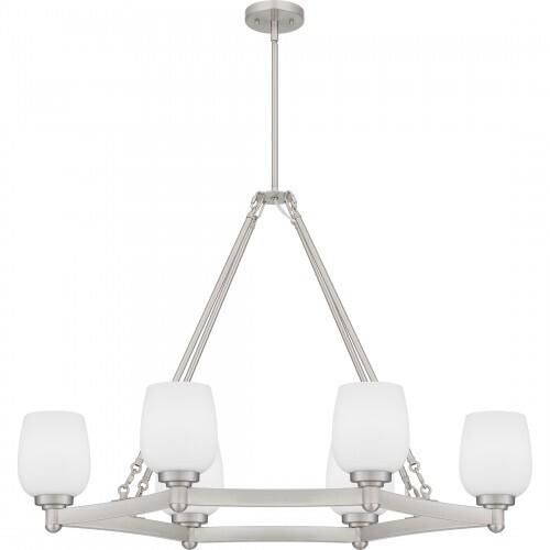 Quoizel PNG638BN Penning Linear chandelier 6 lights brushed nicke Island Light