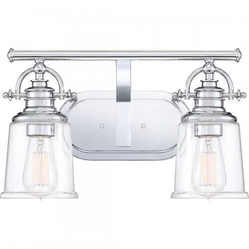 Quoizel GRT8602C Grant Bath 2 light polished chrome Bath Light