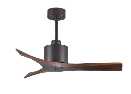 Matthews Fan MW-TB-WA-42 Mollywood 6-speed contemporary ceiling fan in Textured Bronze finish with 42” solid walnut tone blades