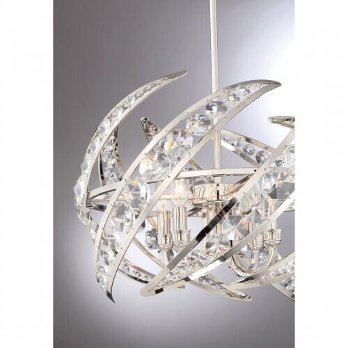 Quoizel PCCN2818PK Crescent Pendant polished nickel 4lts Pendant