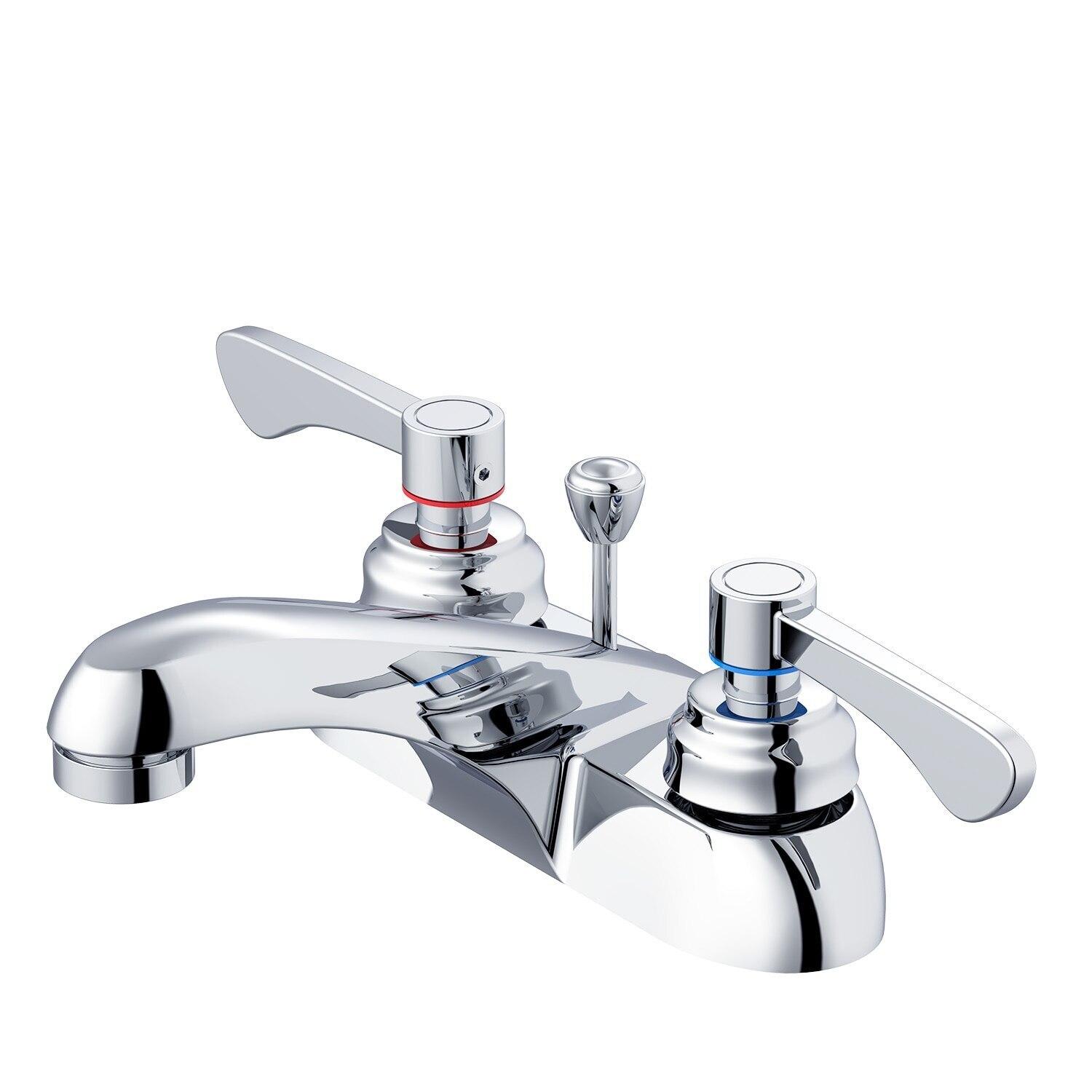 Gerber GC444551 Chrome Commercial Two Handle Centerset Lavatory Faucet W/ Metal POP...