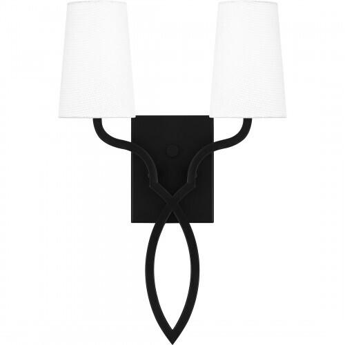 Quoizel QW16130MBK Quoizel Wood Wall 2 light matte black Wall Sconce