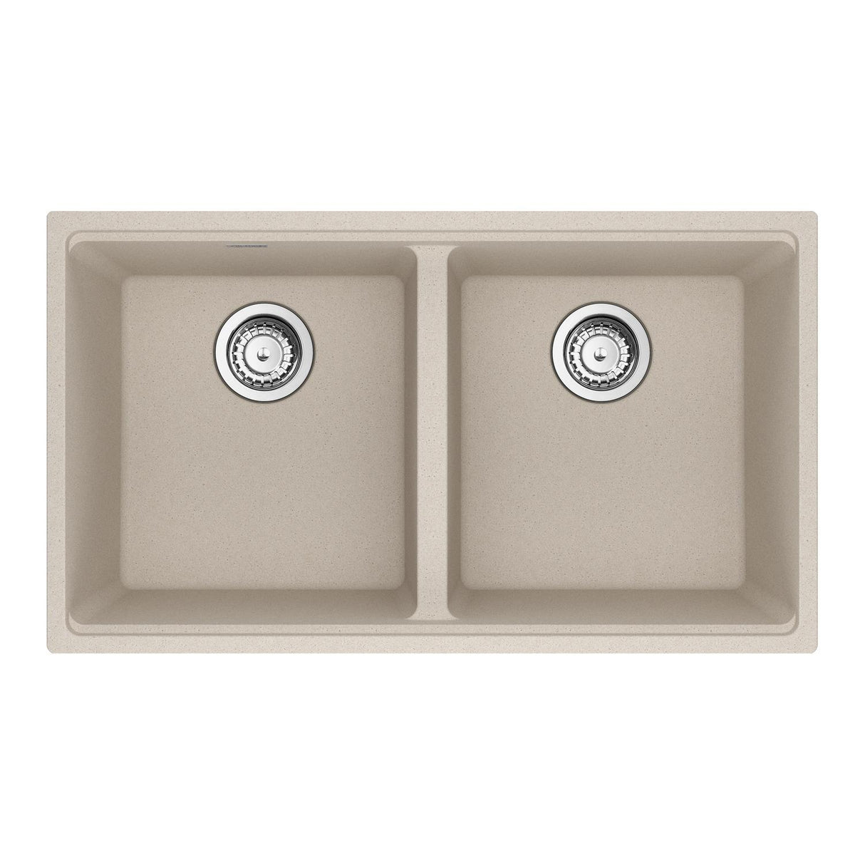 FRANKE MAG1201414-CHA-S Maris Undermount 31-in x 17.81-in Granite Double Bowl Kitchen Sink in Champagne In Champagne