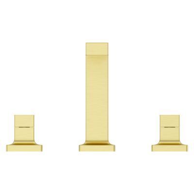 Pfister Brushed Gold 2-handle 8 Widespread Square Spout Bath Faucet LG49-VRV2BG