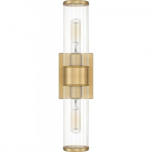 Quoizel QW16128AB Quoizel Wood Wall 2 lights aged brass Wall Sconce