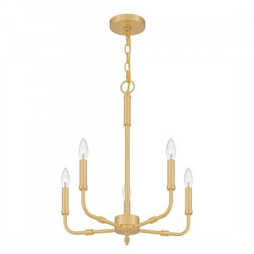 Quoizel ABR5018AB Abner Chandelier 5 light aged brass Chandelier