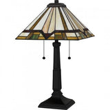 Quoizel TF16140MBK Tiffany Table lamp tiffany 2 lights matte black Table Lamp