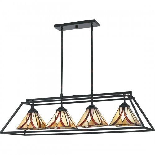 Quoizel TFAS442VA Asheville Linear chandelier 4 light valiant bronze Island Light