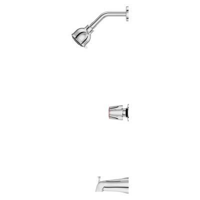 Polished Chrome Pfister 2-handle Tub & Shower Faucet With Metal KNO... LG03-6110