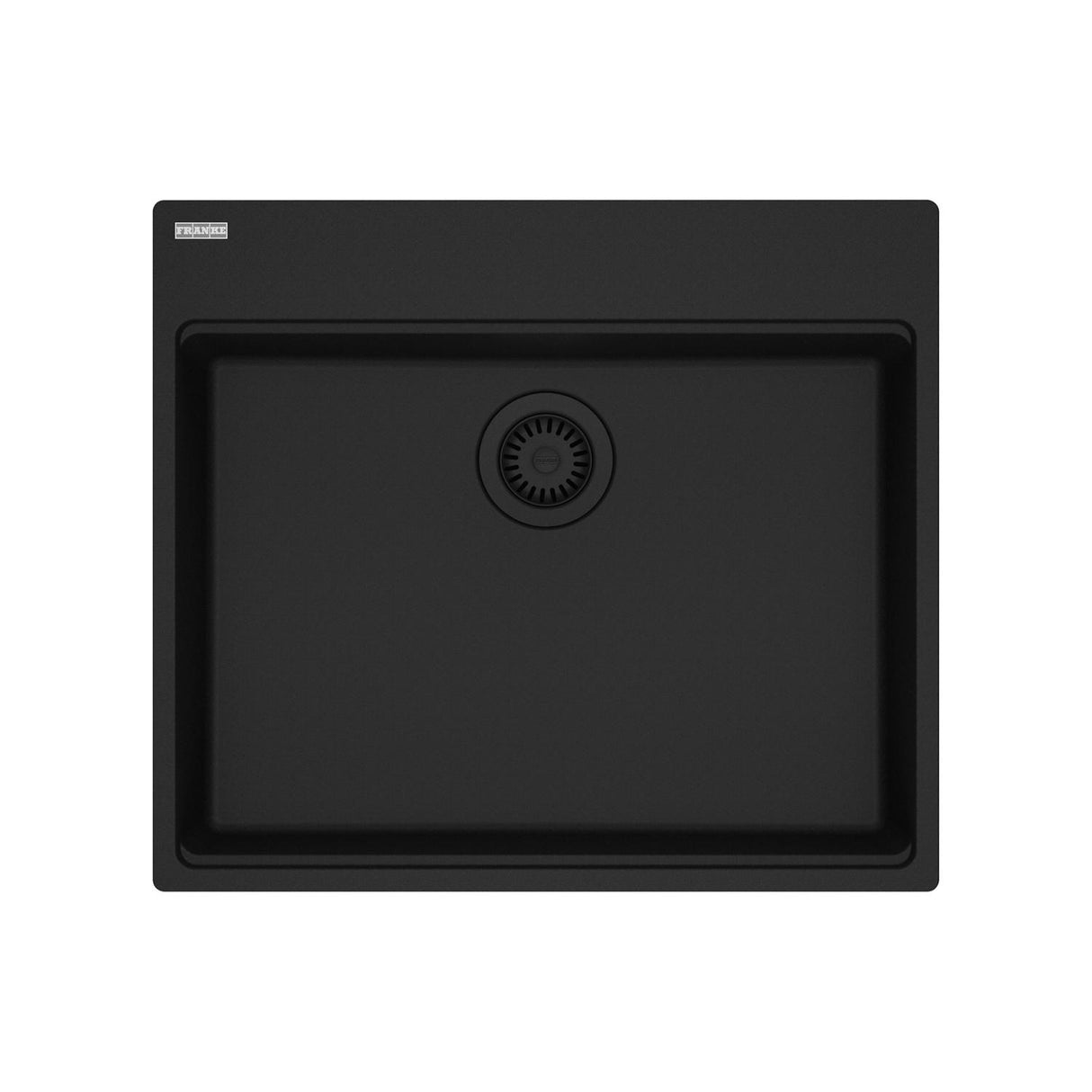 FRANKE MAG61023ADA-MBK Maris Topmount 25-in x 22-in Granite ADA Single Bowl Kitchen Sink in Matte Black In Matte Black