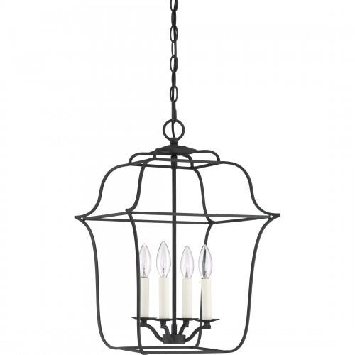 Quoizel GLY5204BA Gallery 4 light foyer ryl ebony Pendant