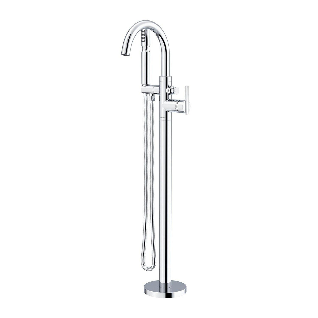 Gerber D300558T Chrome Contemporary Floor Mount Tub Filler Trim Kit With Handshower