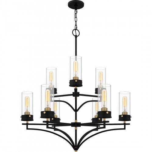 Quoizel HLS5031MBK Hillside Chandelier 9 lights matte black Chandelier