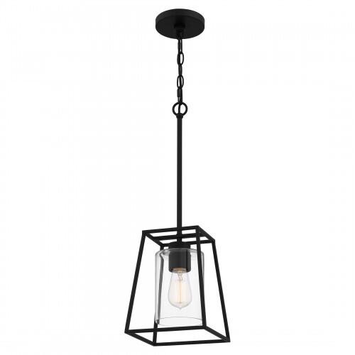 Quoizel PRC1508MBK Prescott Mini pendant 1 light matte black. Mini Pendant