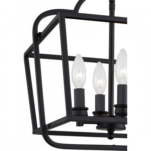 Quoizel BLA1714MBK Blanche Semi-flush mount 4 lights matte black Semi-Flush Mount