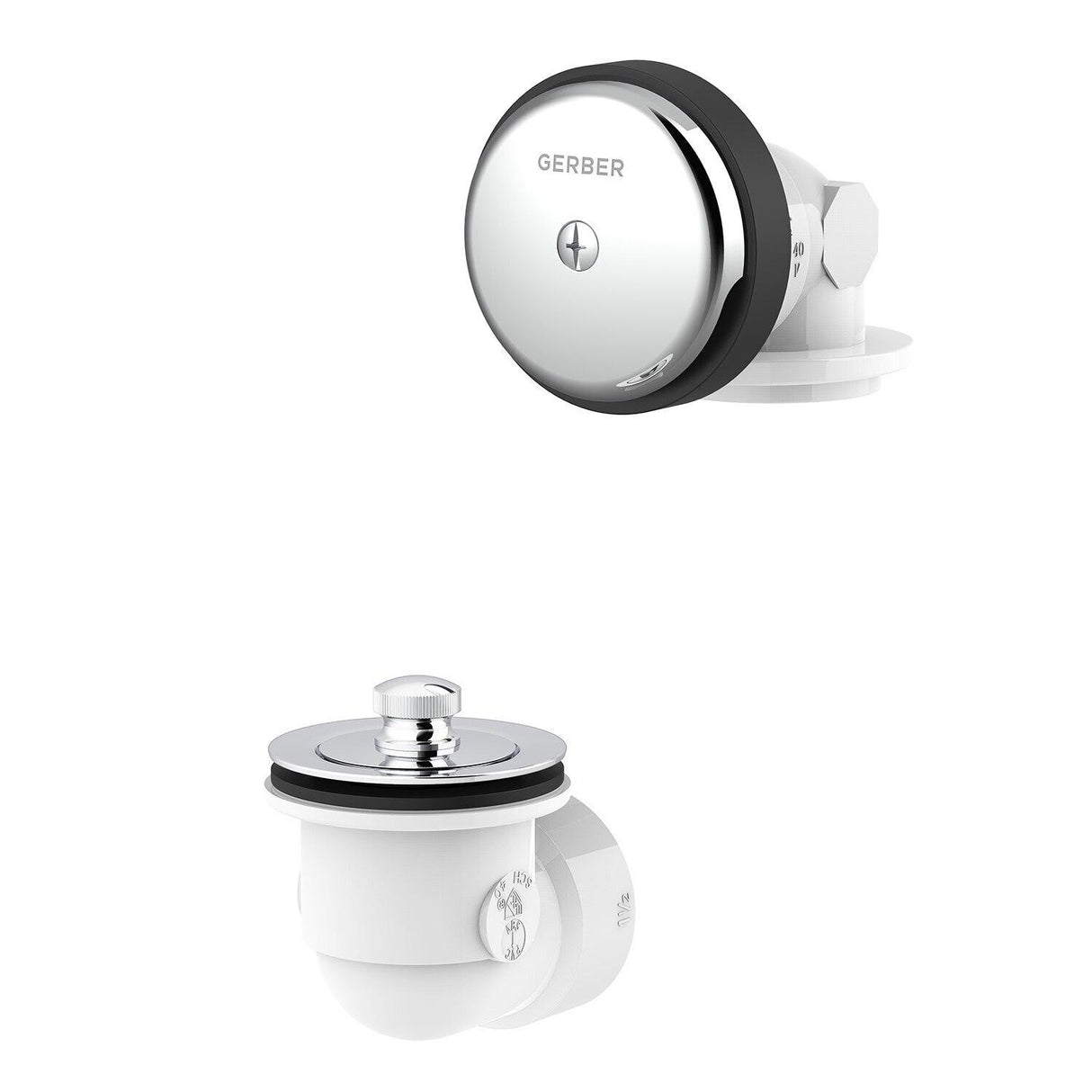 Gerber G0041352 Chrome Classics Schedule 40 Pvc Lift & Turn Drain Kit FO...