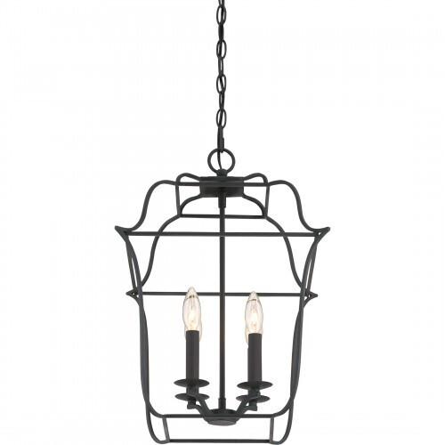 Quoizel GLY5204BA Gallery 4 light foyer ryl ebony Pendant