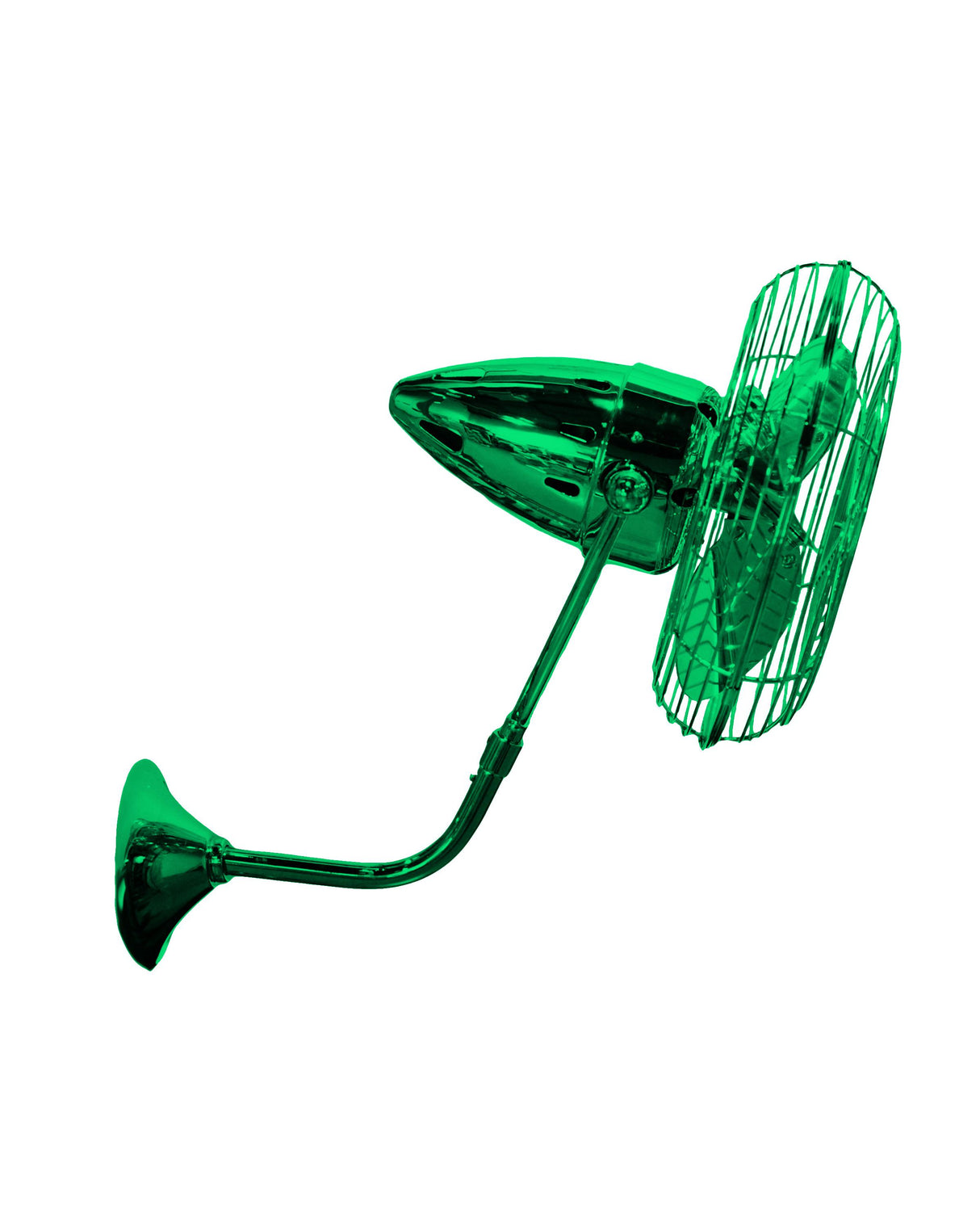 Matthews Fan BP-GREEN-MTL Bruna Parede wall fan in Esmerelda (Green) finish.