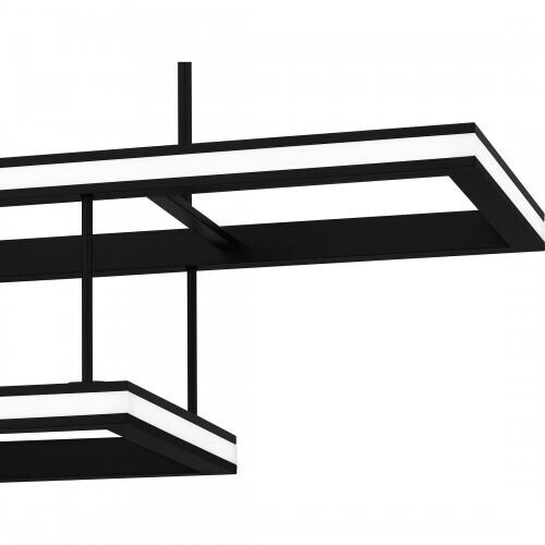 Quoizel PCAYD238MBK Aydin Linear chandelier led light matte black Island Light