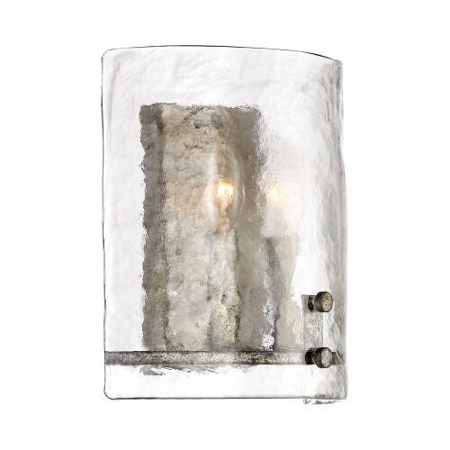 Quoizel FTS8802MM Fortress Wall mottled silver 2lts Wall Sconce
