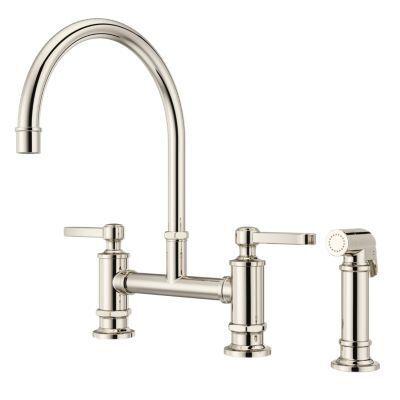 Pfister Polished Nickel 2-handle Kitchen Faucet LG31-TDD