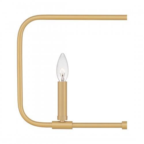 Quoizel ABR432AB Abner Linear chandelier 4 light aged brass Island Light