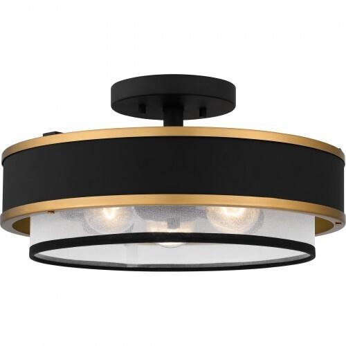 Quoizel QSF5572EK Quoizel Semi-Flush Mount Semi flush 3 lights earth black Semi-Flush Mount