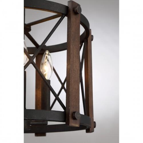 Quoizel BRO1715MK Baron Semi flush marcado black Semi-Flush Mount