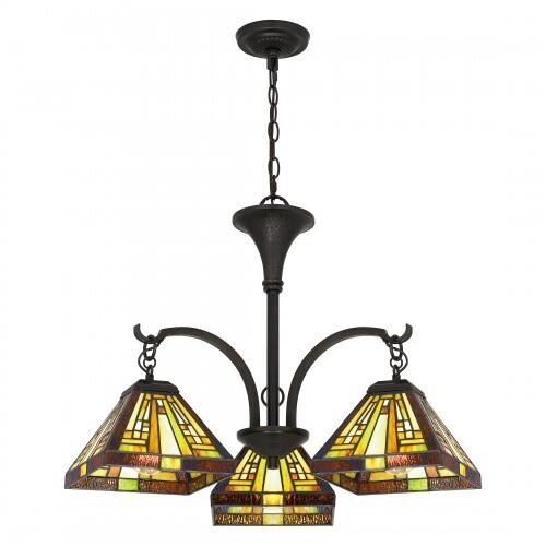 Quoizel TFST5103VB Stephen Tiffany 3 lt chandelier vb Chandelier