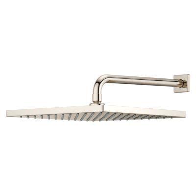 Pfister Polished Nickel 12 In. Square Showerhead, Arm and Flange
