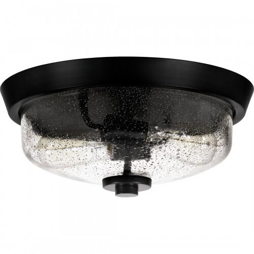 Quoizel QF3414EK Radius Flush mount 13"d earth black Flush Mount