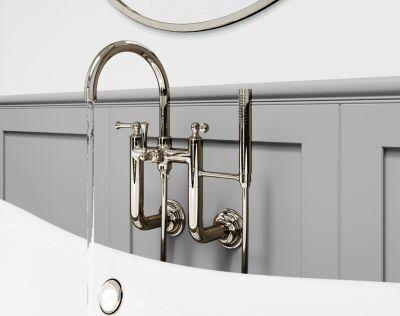 Pfister Polished Nickel Tisbury Wall Mounted Tub Filler LG6-3TBD