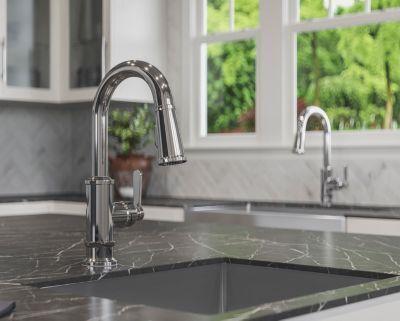 Pfister Polished Chrome 1-handle Pull-down Bar/prep Kitchen Faucet GT572-TDC