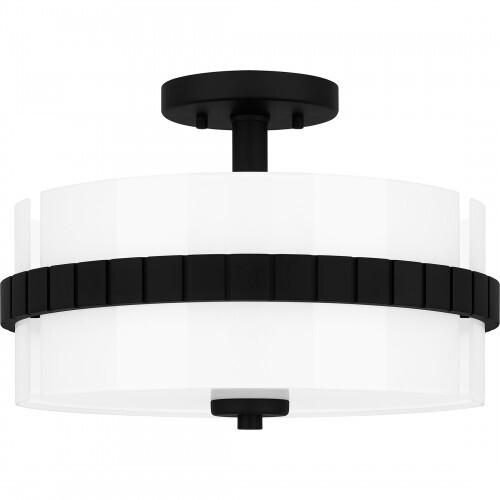 Quoizel QSF6195MBK Quoizel Semi-Flush Mount Semi flush 2 lights matte black Semi-Flush Mount