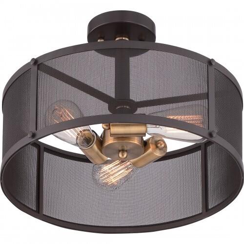 Quoizel UST1716WT Union Station Semi flush western bronze Semi-Flush Mount