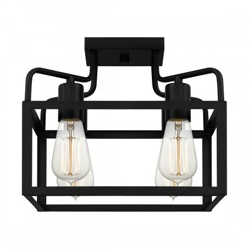 Quoizel QSF5349MBK Paulsen Semi flush 4 lights matte black Semi-Flush Mount