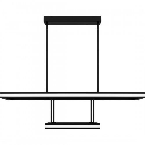 Quoizel PCAYD238MBK Aydin Linear chandelier led light matte black Island Light