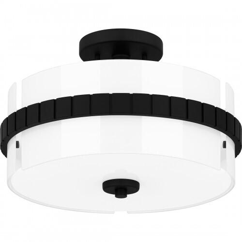 Quoizel QSF6195MBK Quoizel Semi-Flush Mount Semi flush 2 lights matte black Semi-Flush Mount