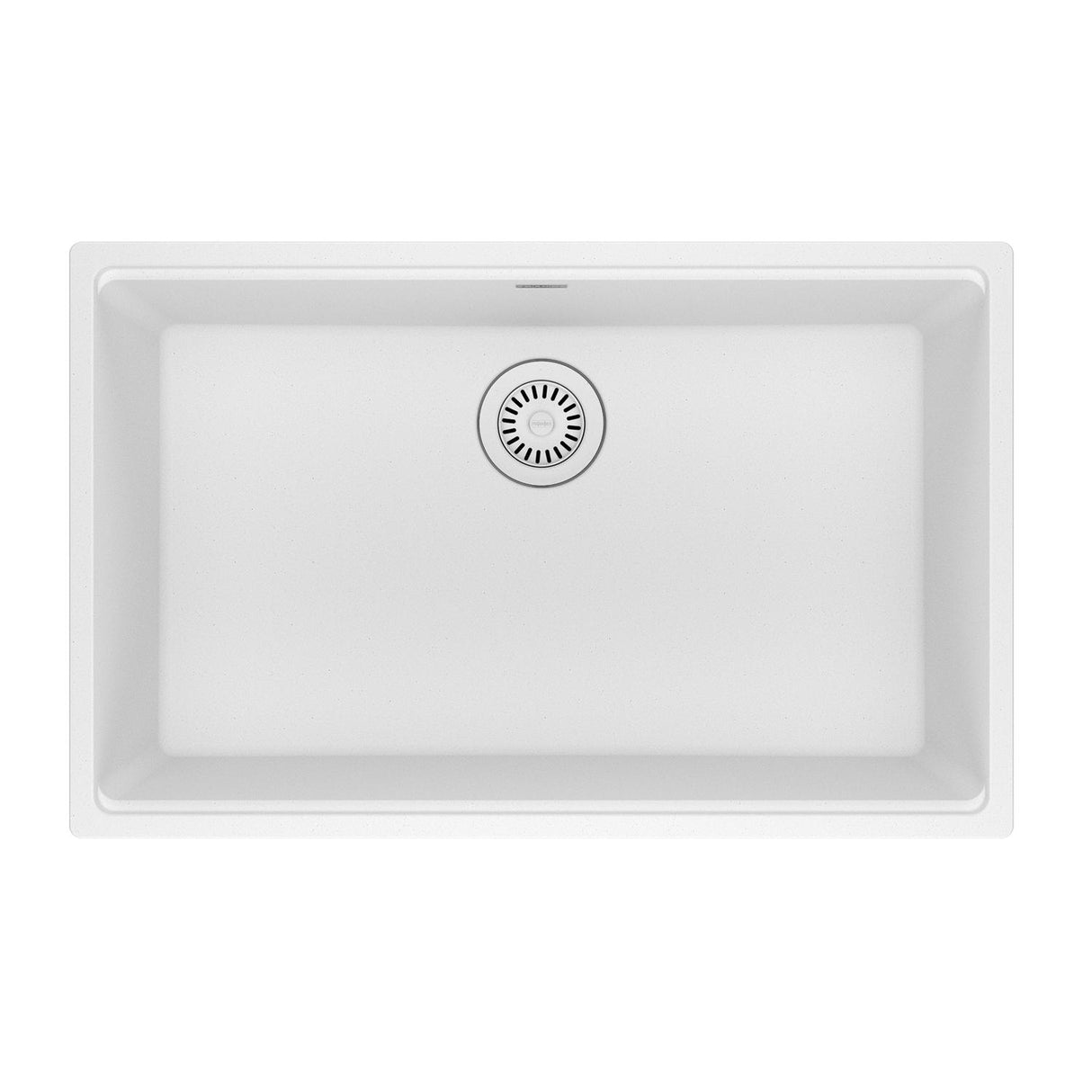FRANKE MAG11028-PWT Maris Undermount 33-in x 22-in Granite Single Bowl Kitchen Sink in Polar White In Polar White