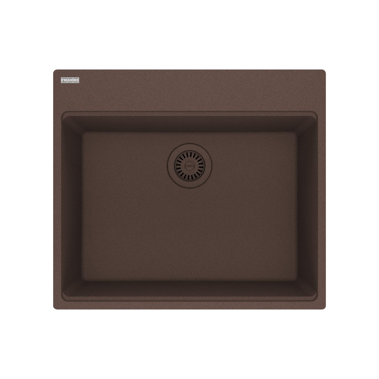 FRANKE MAG61023L-MOC Maris Dual Mount 25-in x 22-in Granite Dual Mount Single Bowl Laundry Sink in Mocha In Mocha