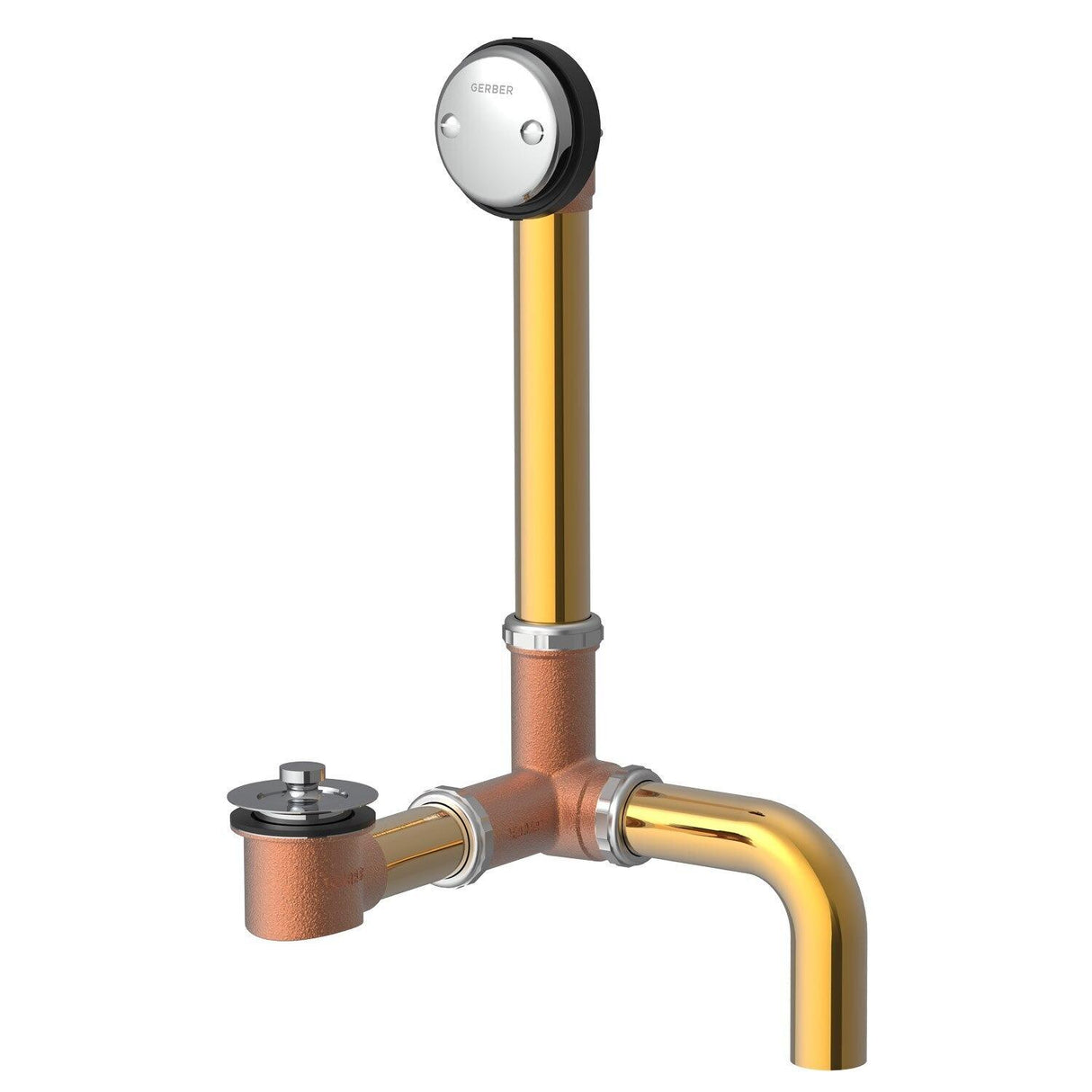 Gerber G0041857 Chrome Classics Lift & Turn Side Outlet 20 Gauge Drain F...