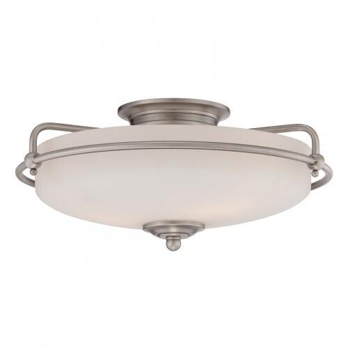 Quoizel GF1617AN Griffin Flush mount antq nikl 17"d Flush Mount